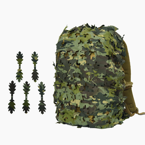 Outdoor Tactical Camouflage Backpack Cover with Leaf-Cut Design