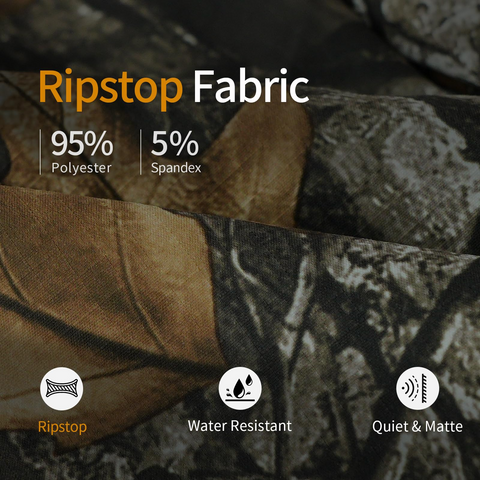 Camo Hunting Pants with 9 Pockets & UV Protection