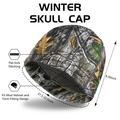 Unisex Camo Beanie Thermal Fleece Winter Hat