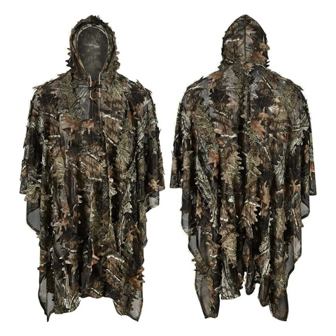Outdoor Tactical 3D Leaf Camouflage Ghillie Cape Suit