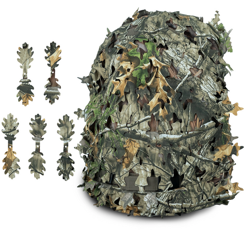 Outdoor Tactical Camouflage Backpack Cover with Leaf-Cut Design