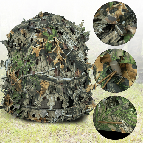 Outdoor Tactical Camouflage Backpack Cover with Leaf-Cut Design