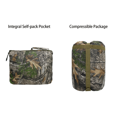 Outdoor Poncho-Style Thermal Camo Sleeping Bag —— 60 × 80 inches