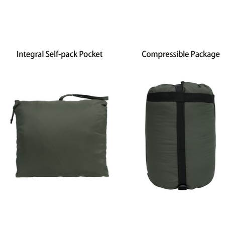 Outdoor Poncho-Style Thermal Camo Sleeping Bag —— 60 × 80 inches
