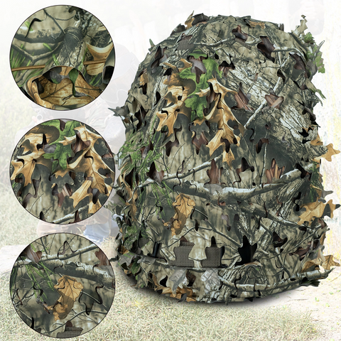 Outdoor Tactical Camouflage Backpack Cover with Leaf-Cut Design