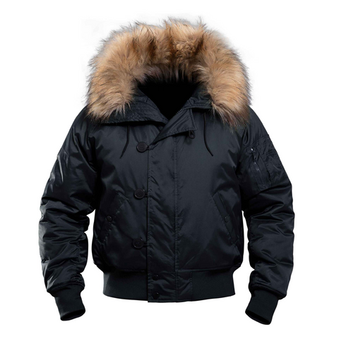 N2B Thermal Water-Repellent Tactical Jacket with Faux Fur Hood