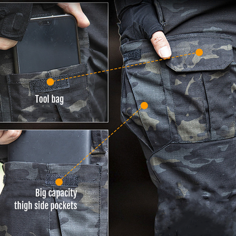 IX8 Waterproof Tactical Outdoor Pants – Water-Resistant, Windproof, Multi-Pocket Hiking Outdoor Cargo Pants